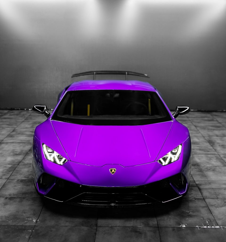 purple and black porsche 911